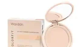 Wardah Colorfit Velvet Powder Foundation Spf 20 (Full Case/Refill) Bedak Padat Dengan Oil Control Ta