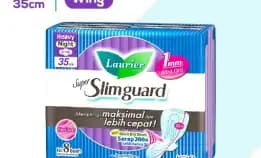 Laurier Super Slimguard Pembalut Wanita Night Slim Breathable 35cm Wing Menyerap Maksimal Dan Lebih 