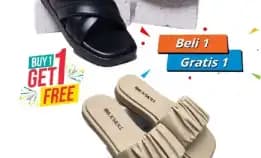 Buy 1 Get Free 1 ( Beli 1 Gratis 1 ) Sandal Wanita Slop Silang Maxskill Desain Simpel Harga Termurah