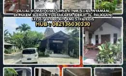 Dijual Rumah Khas Jawa Etnik Luas Nyaman Di Pakem Sleman Yogyakarta (Dekat Jl. Palagan)Lt2367 Lb1000