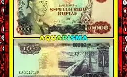 1 Lembar Souvenir Uang Kuno 10000 Rupiah Sudirman Tahun 1968 Good Quality