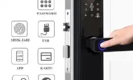 Kunci Smartdoor Lock / Kunci Pintu Handle Password Finger Print / Smart Door Smart Home / Kunci Sidi