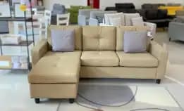 Selma Tasyi Sofa Sudut Kulit - Coklat