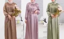 Gamis Shimmer Silk Gamis Cradenza Shimmer Silk Busui Friendly Gamis Viral Dress Wanita