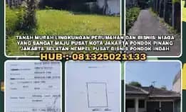 Tanah Murah Strategis Di Jakarta Selatan. Lingkungan Perum/ Bisnis/ Nempel Pusat Bisnis Pondok Indah