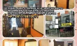 Ruko Dijual : Dijual Ruko Strategis Jl.Letjend Suprapto Ngampilan Yogyakarta. Lt100 Lb150