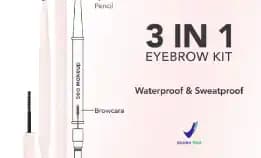 Sea Makeup Browshow Eyebrow Trio Kit Pensil Alis 3in1 Waterproof Tahan Air With Spoolie And Browcara