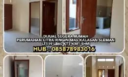 Dijual Rumah Di Perumahan Citra Ringin Mas Kalasan Sleman.Lt119 Lb60 Kt3 Km1 Shm.H: 085878983016* 