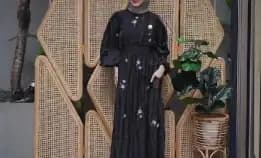 Dress Baju Kondangan Premium Vania Midi Dress Gamis Wanita Terbaru Aplikasi Renda Gamis Dress Gaun M