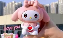 Boneka I Love You Cinnamoroll Melody Lotso Sanrio Led Night Light Gantungan Kunci Cinnamoroll Figure