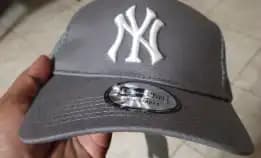 Topi Jaring Trucker New Era New York Grey Import Original