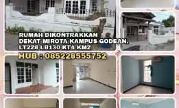 Rumah Dikontrakkan Dekat Mirota Kampus Godean.Lt228 Lb130 Kt4 Km2.H: 085228555752