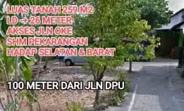 Tanah Hook 259m2 10x26m Di Palur Ngringo Jaten Karanganyar 