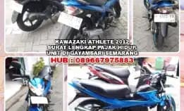 Motor Dijual : Kawazaki Athlete 2012 Surat Lengkap Pajak Hidup.Unit Di Gayamsari Semarang