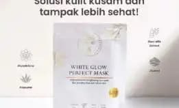 Skinflair White Glow Perfect Mask Masker Wajah Mencerahkan Secara Instant