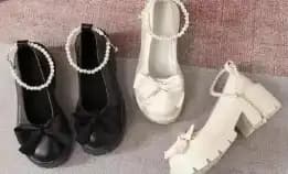 Marry jane Plat Form Shoes Wanita Sepatu Docmart Kasual Korean Style Mutiara