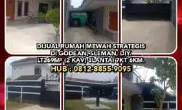 Dijual Rumah Mewah Strategis Di Godean, Sleman, Diy. Lt269 (2 Kav) 3lantai 7kt 6km.H:0812-8855-9095>