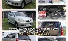 Toyota Avanza G Vvti 2010 Plat Ad Klaten Istimewa Unit Di Klaten. Wa : 08122646000* 