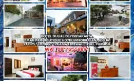 Hotel Dijual Di Yogyakarta.Omah Pari Boutique Hotel Wirobrajan, Jogja.Lt1125 /Lb2000 /17kamar Mewah 