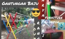 Jemuran Pakaian Aluminium Duble Rangka Kuat Dan Awet Spesial 530rb Free Ongkir Jarak Terjangkau