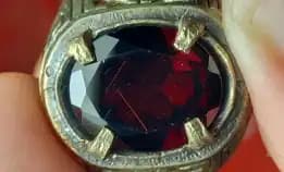 Pyrope Almandine Garnet Serat Sodo Lanang Rare Item Langka Antik No Treatment