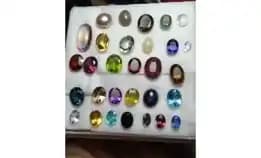 Natural Batu Mulia Permata 30pcs Kristal Bening Topaz Ruby Sapphire Apatite Citrine Peridot Kyanite