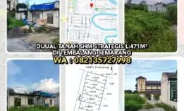 Dijual Tanah Shm Strategis L:471m² Di Tembalang Semarang. Wa: 082135727998* Luas : 471 M2* 