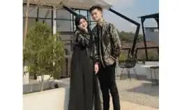 Set Couple Tenun Outer Tulle X Kemeja Black Toraja Original