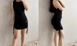 Slim Dress Serut Pinggir