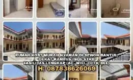 Rumah Kost Murah Nyaman Di Sewon Bantul.Dekat Kampus Isi & Stkd.Fas Komplit (Ac, Wifi, Cctv, Dll)