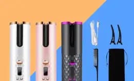 Cordless Automatic Hair Curler / Pengeriting Rambut Berputar Wireless Otomatis, Pengeriting Rambut T