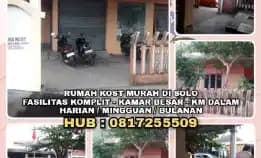 Rumah Kost : Kos Kosan Murah Di Solo. Tepi Jalan Besar.Fas Komplit, Kamar Besar, Km Dalam.