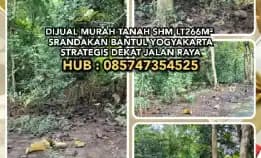 Dijual Murah Tanah Strategis Di Srandakan, Bantul, Jogja. Lt266 Shm Dekat Jl. Raya.H: 085747354525* 