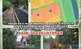 Tanah Kavling Sangat Strategis Jl. Pasar Baru Timur Jakarta Pusat.Lt3015m²-2shm-Harga Njop.