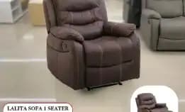 Selma Lalita Sofa Recliner 1 Seater - Coklat