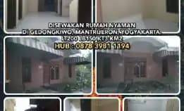 Disewakan Rumah Di Gedongkiwo, Mantrijeron, Yogyakarta.Lt200 Lb150 Kt3 Km2.H:0878 3981 1194* 