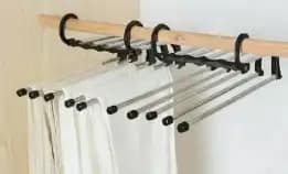 Gantungan Stainless 5 In 1 Trousers Hanger Baju Celana Jilbab Syal Hemat Tempat Termurah