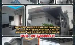 Kost Murah Di Sleman Yogyakarta.Fas: Ac,Water Heater-Kulkas-Tv Android-Air Dispenser-Wifi-Dapur