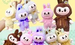 Gantungan Kunci Boneka Labubu The Monsters Macarone Kawai Keychain Labubu