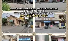 Bu. Dijual Murah Ruko Strategis Di Krapyak Sewon Bantul (Dalam Ring Road) Kawasan Kost & Ponpes