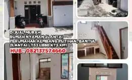 Rumah Murah Nyaman Di Perumahan Kembang Putihan, Bantul.2lantai Lt63 Lb80.H: 082137574660