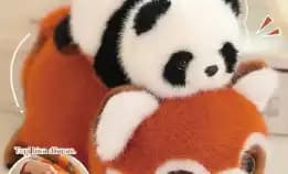 Doll Plush Toy Doll Lesser Panda Fun Transformation Children'S Day Flip Girl Panda Cute Doll Gift