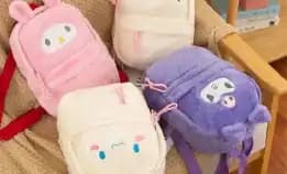 Tas Anak Lucu Sanrio Kuromi, Melody, Cinamonroll, Pompompurin, Tas Ransel Sekolah Anak Perempuan Aes