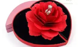 Box Cincin Nikah Lamaran 3d Rose / Tempat Cincin Nikah Lamaran / Kotak Cincin Mawar / Kotak Cincin