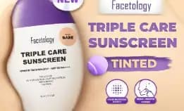 [New Launch] Facetology Triple Care Sunscreen Tinted Spf 50 Pa++++ 40ml