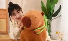 Capybarra Plush Doll Kawaii Capybara Stuffed Animals Capybara Tas Kura Kura Lucu Dan Gemoy Hadiah Ul