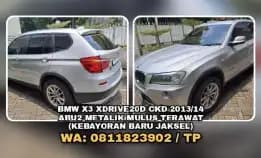 Bmw X3 Xdrive20d Ckd 2013/14 Abu2 Metalik Mulus (Kebayoran Baru Jaksel) Wa: 0811823902 / Tp