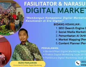 Pemateri Narasumber Bisnis Pemasaran Online Bnsp Dinas Pariwisata Solok Selatan Surabaya Rizki Pahlawan