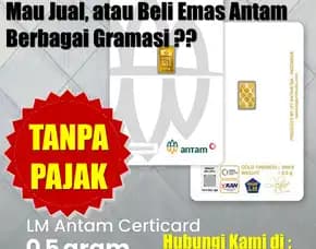 Tanpa Potongan, Harga Jual Beli Emas Murni 1 Gram Aceh Selatan