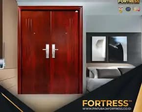 (Fortress) Pintu Motif Kayu Kamar Mandi Minimalis 1 Daun Di Palu